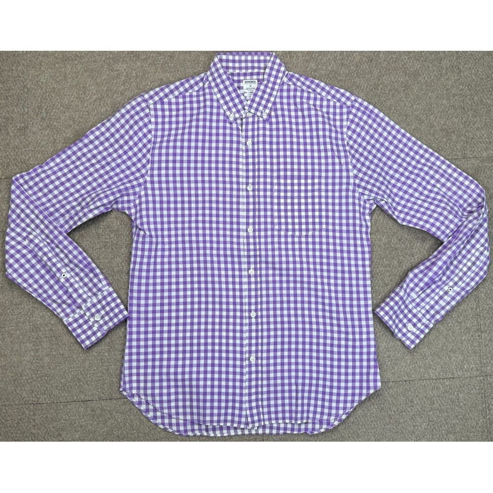 Bonobos Slim Fit Summer Weight Poplin‎ Men's Long Sleeve Shirt Size Medium